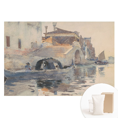 Fototapeta na netkané textilii Akvarelová scenérie Benátek harmonie vody