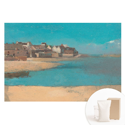 Velká fototapeta na zeď Přímořská vesnice v retro stylu