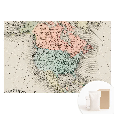 Netkaná fotografická tapeta Klasická mapa Severní Ameriky