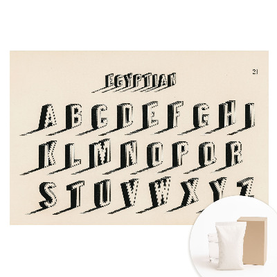 Fototapeta s potiskem na netkané textilii Stylizovaná retro abeceda