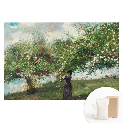 Netkaná tapeta Květinový strom a žena