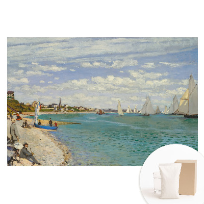 Fototapeta s potiskem na netkané textilii Impresionistická pláž s přímořskou krajinou