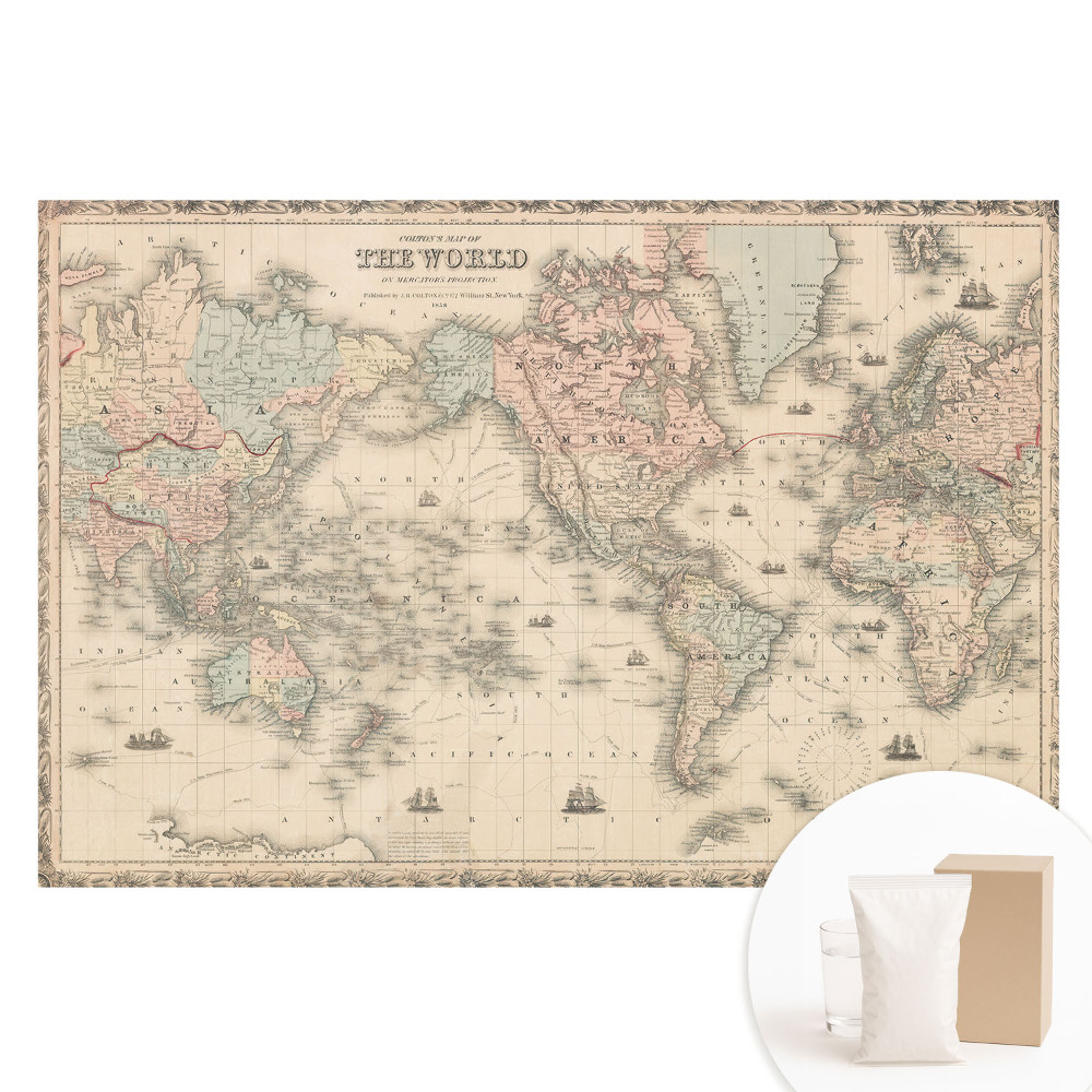 Velká fototapeta na zeď Klasická mapa světa