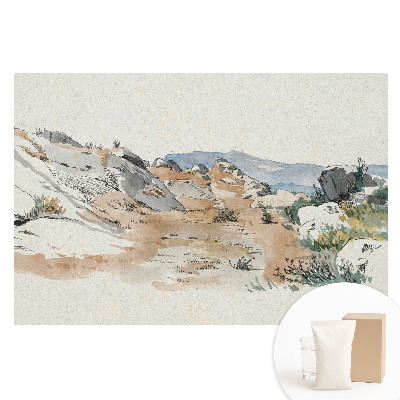 Fotografická tapeta na netkané textilii Skalnatá krajina, klidná krajina, jemné barvy