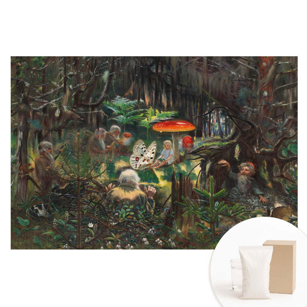 Fototapeta na vliesu Lesní scenérie v magickém stylu