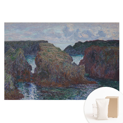 Netkaná fotografická tapeta Malebné skalnaté pobřeží, impresionismus