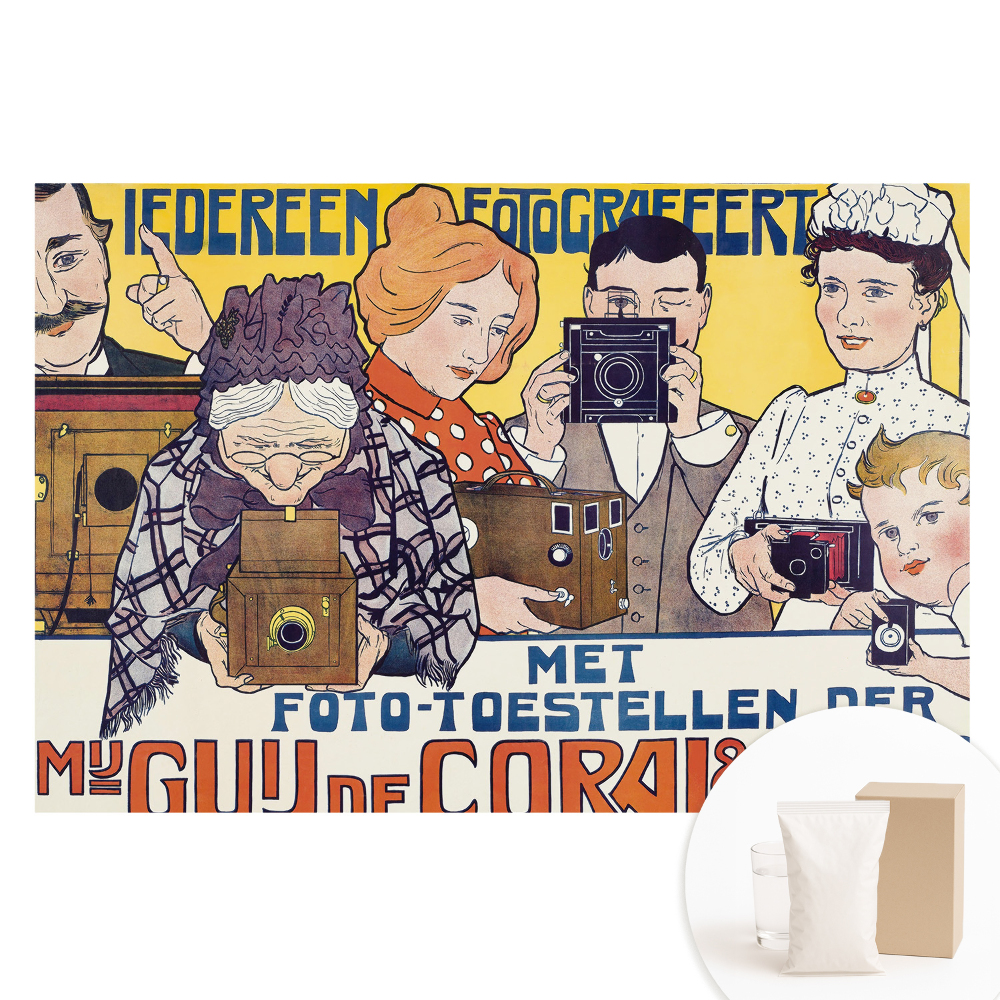 Fototapeta na netkané textilii Reklama na retro fotoaparát