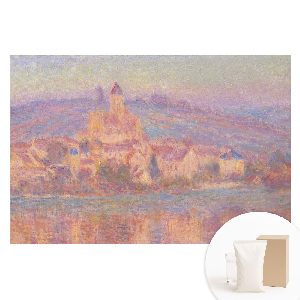 Fototapeta na netkané textilii Pastelové město v kopcích