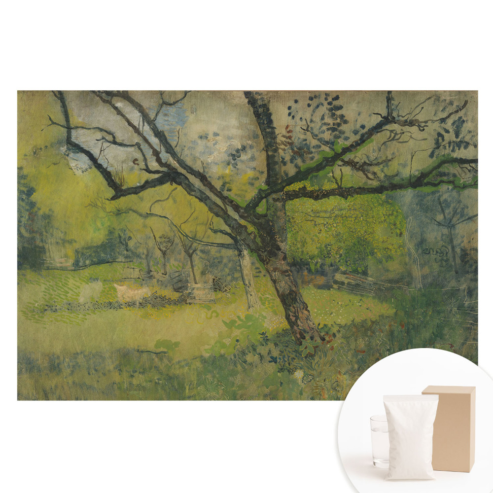 Netkaná tapeta Malebná krajina s centrálním stromem