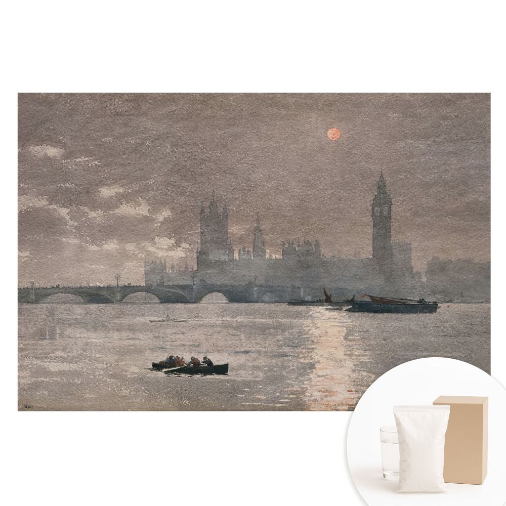 Fototapeta na netkané textilii Městské soumrak řeky barevné odrazy