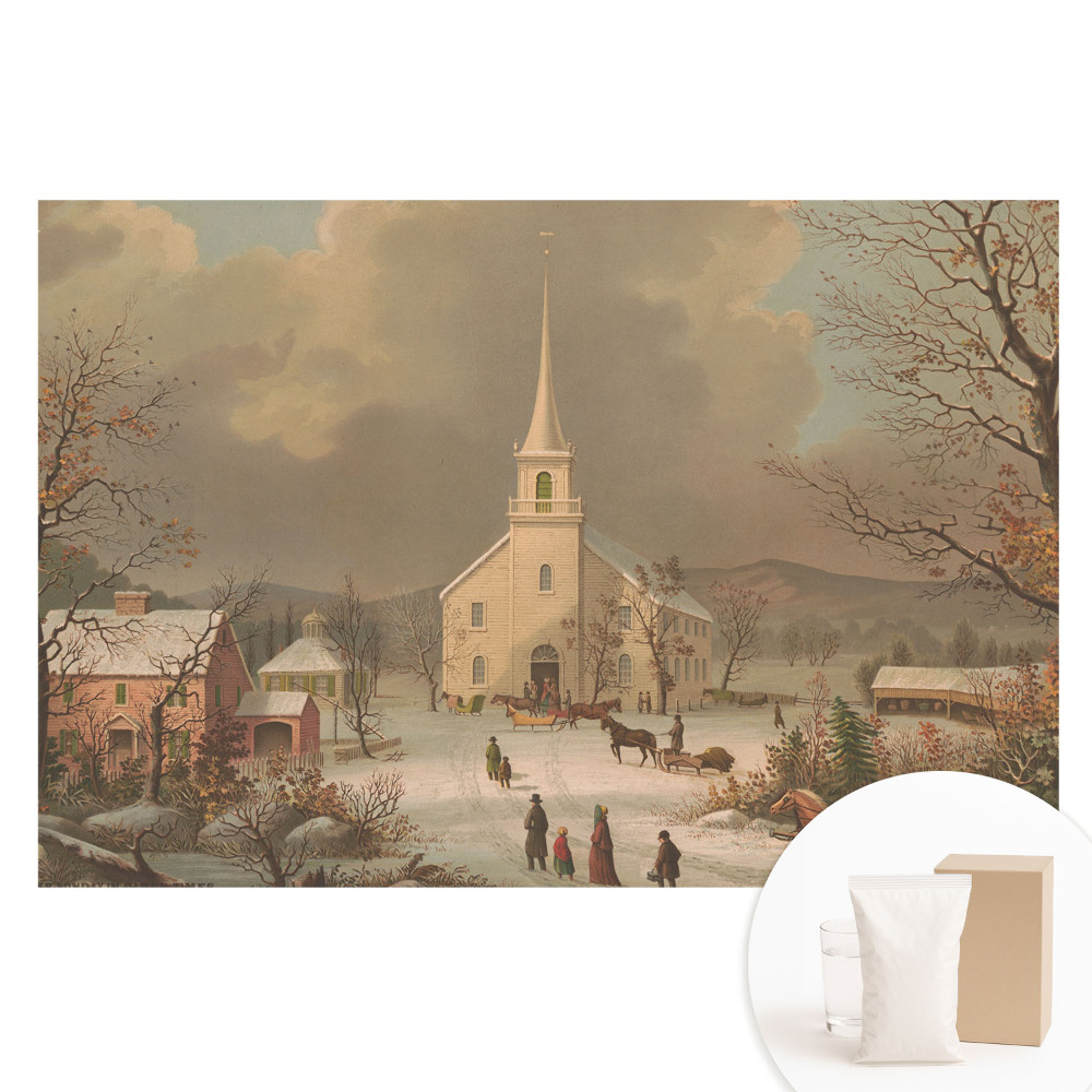 Netkaná fotografická tapeta Zimní žánrová scéna