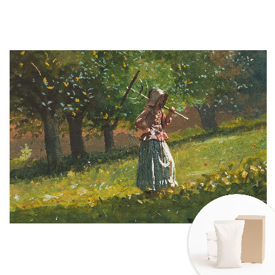 Netkaná fotografická tapeta Dámská procházka v parku