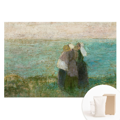 Netkaná fotografická tapeta Pokojní pozorovatelé na pobřeží