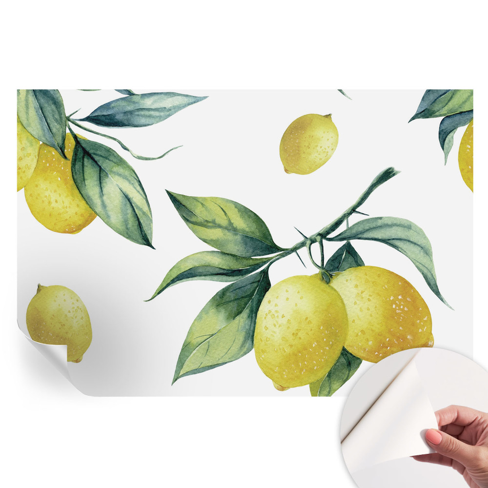 Samolepicí fototapeta do ložnice Citronový motiv
