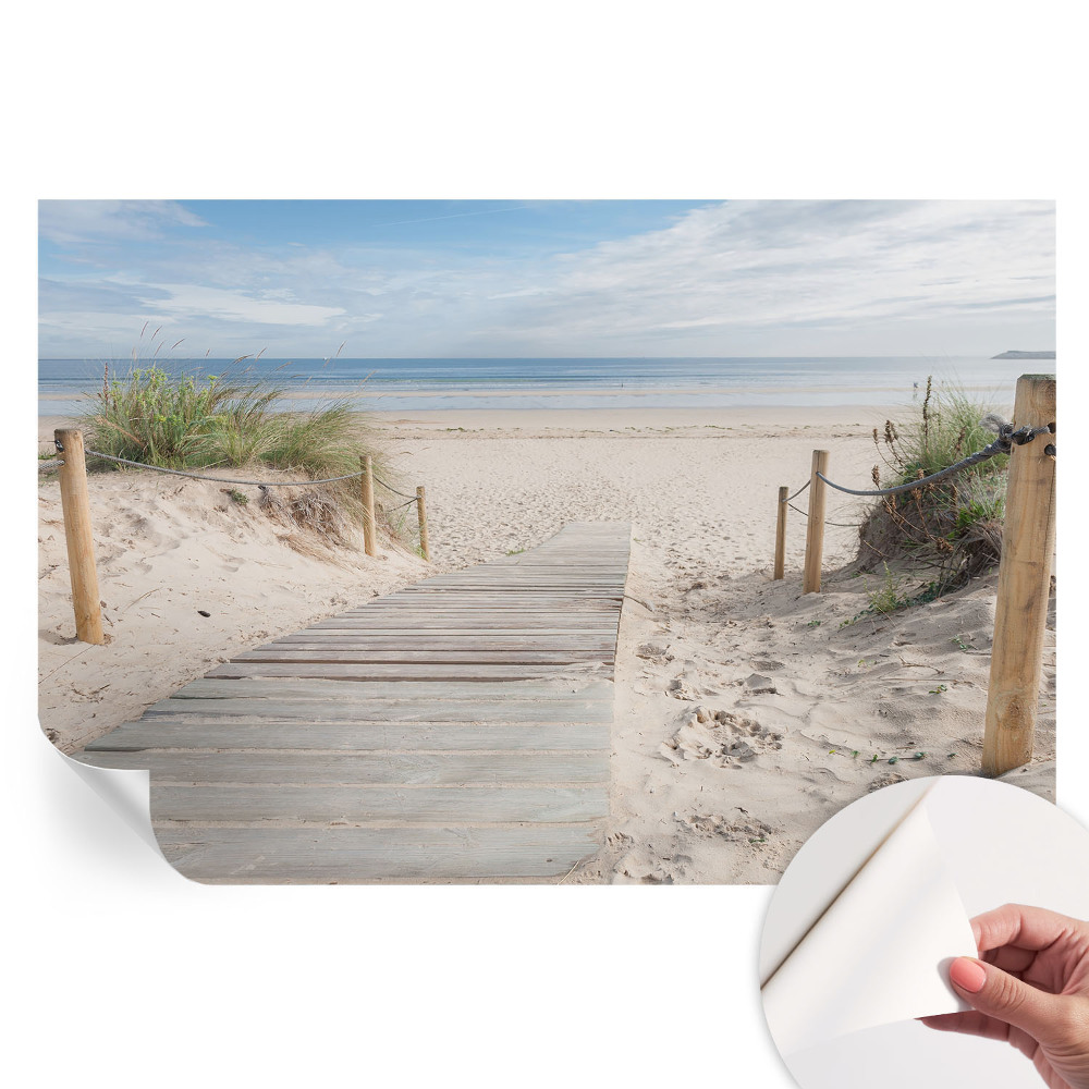 Samolepicí tapeta do obývacího pokoje Dřevěný chodník