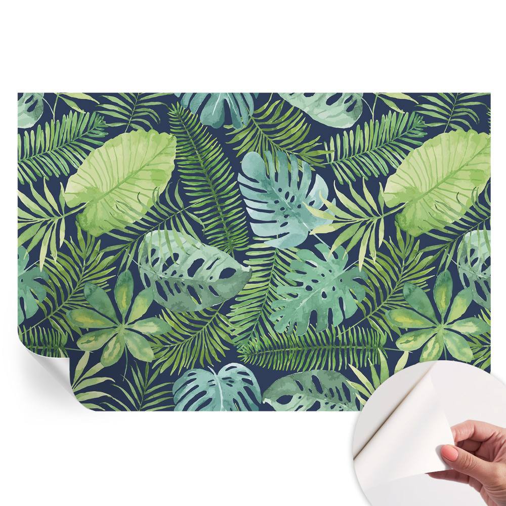 Samolepicí tapeta do obývacího pokoje Tropické listy