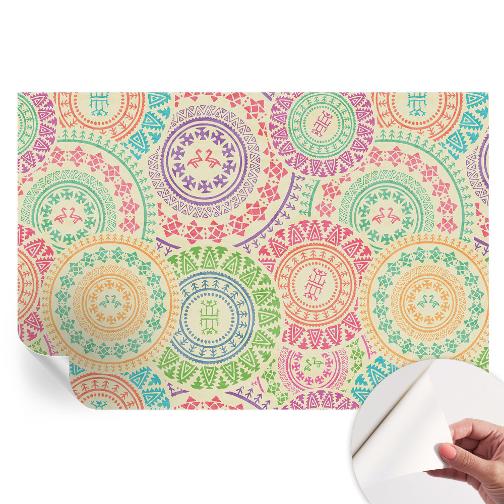 Samolepicí fotografická tapeta Barevné mandaly