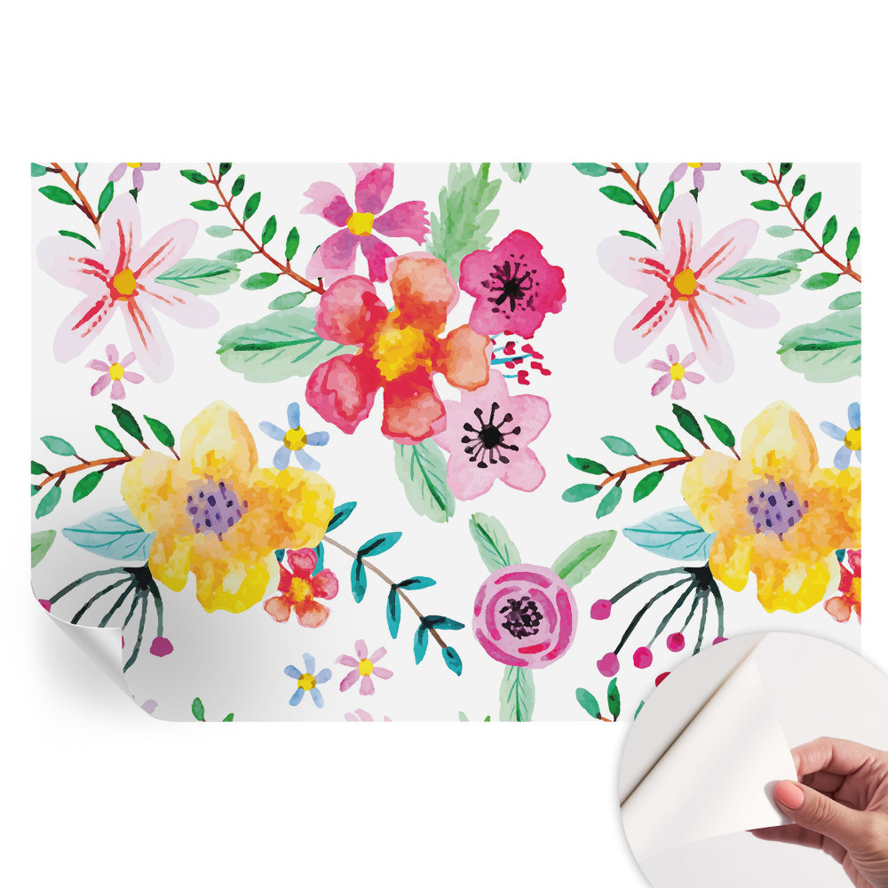 Moderní fototapeta do obývacího pokoje Květinová svěžest