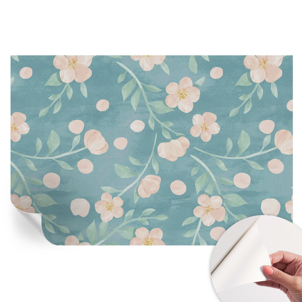 Samolepicí tapeta do obývacího pokoje Květinová elegance