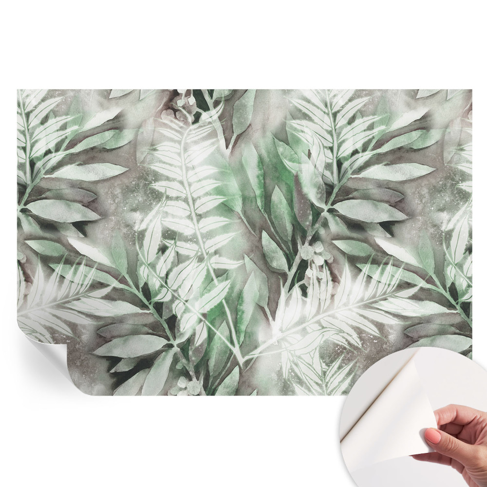 Samolepicí tapeta do obývacího pokoje Akvarelové listy