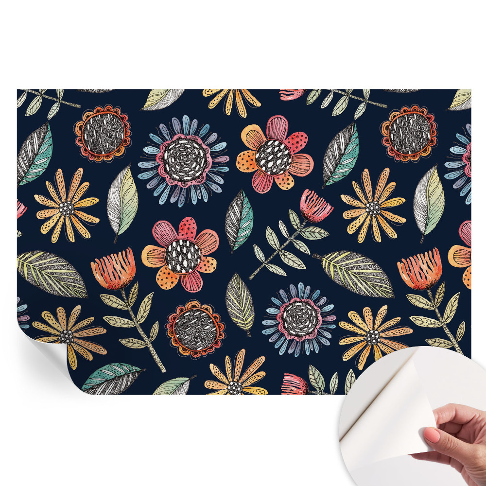 Samolepicí fotografická tapeta Květinová mozaika