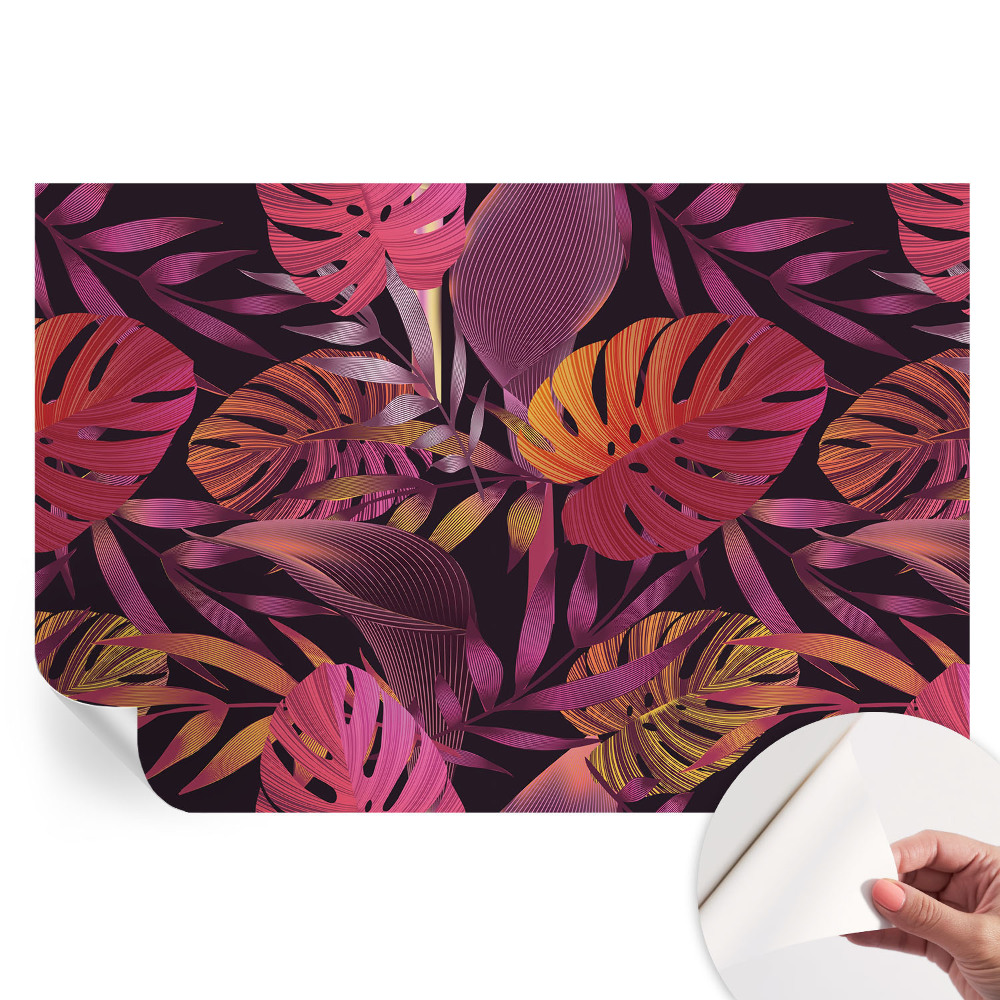 Samolepicí tapeta do obývacího pokoje Exotické listy