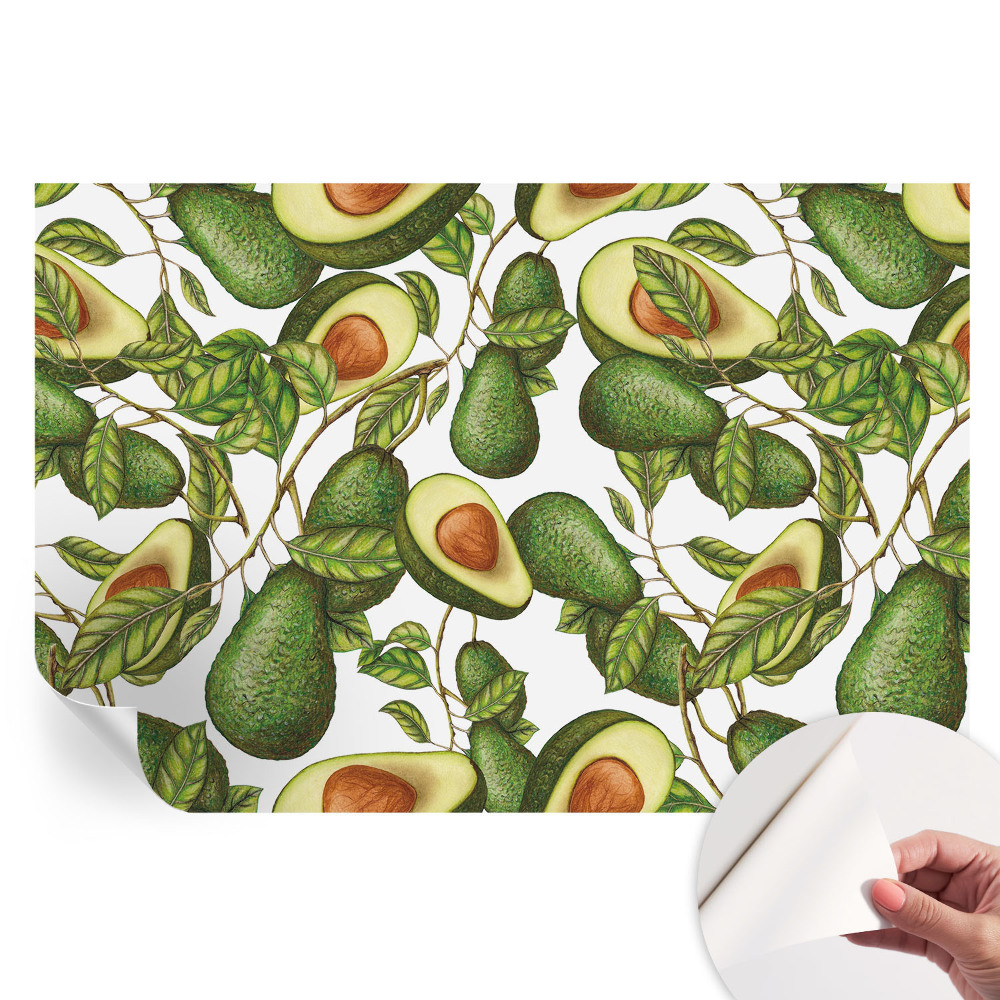 Samolepicí fototapeta do ložnice Avokádový vzor