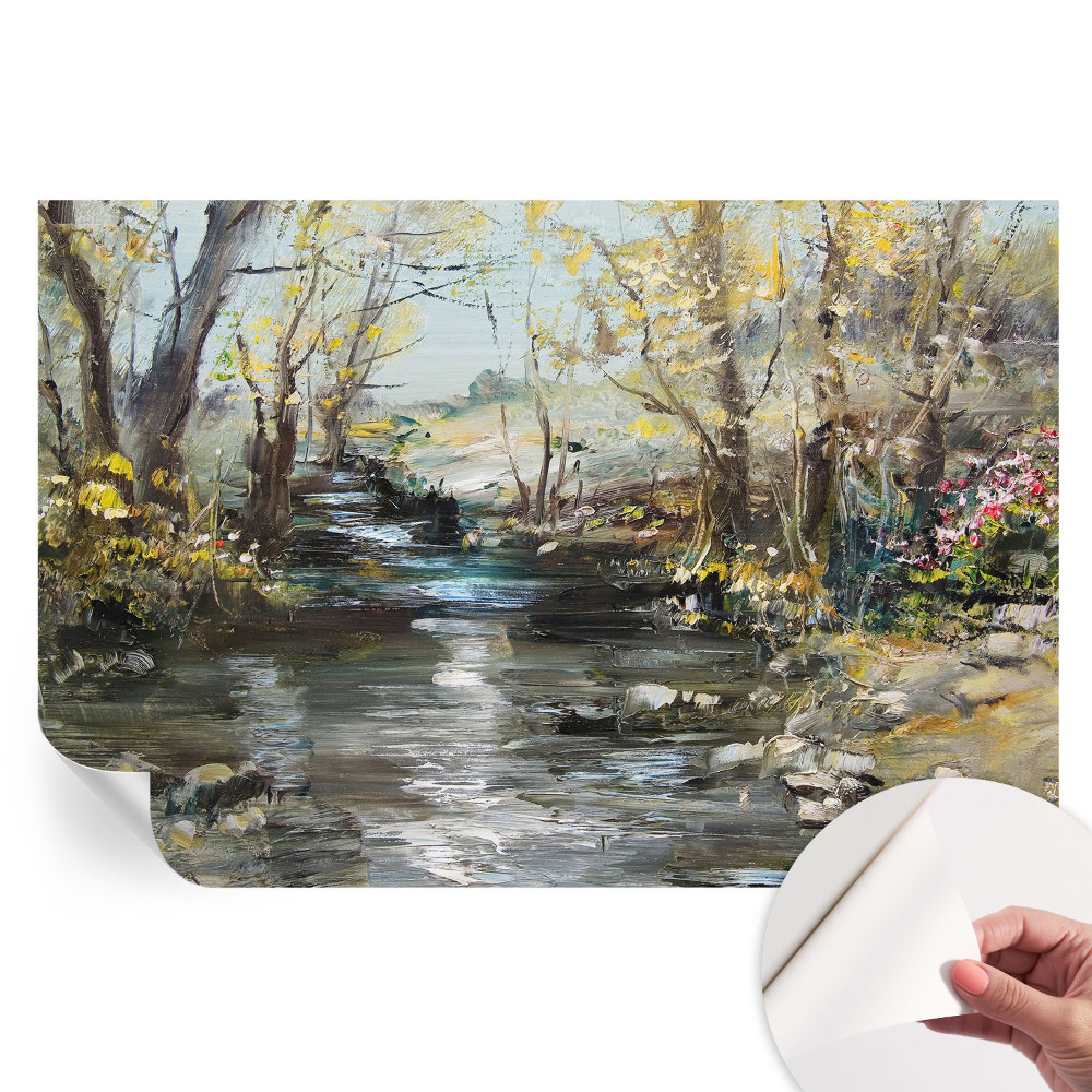 Samolepicí tapeta do obývacího pokoje Lesní potok