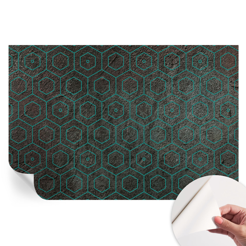 Moderní fototapeta na zeď s geometrickým vzorem do obývacího pokoje