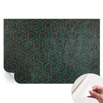 Moderní fototapeta na zeď s geometrickým vzorem do obývacího pokoje