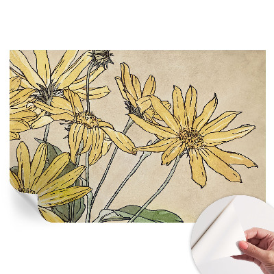 Moderní fototapeta na zeď Akvarelové květiny do obývacího pokoje