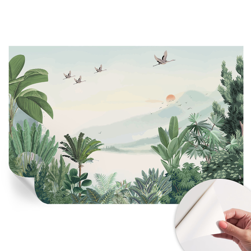 Moderní fototapeta do obývacího pokoje Tropická oáza