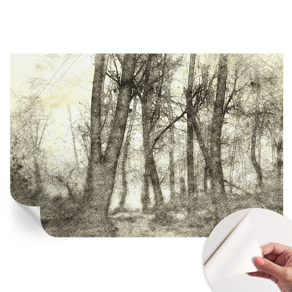 Moderní fototapeta do obývacího pokoje Lesní melancholie