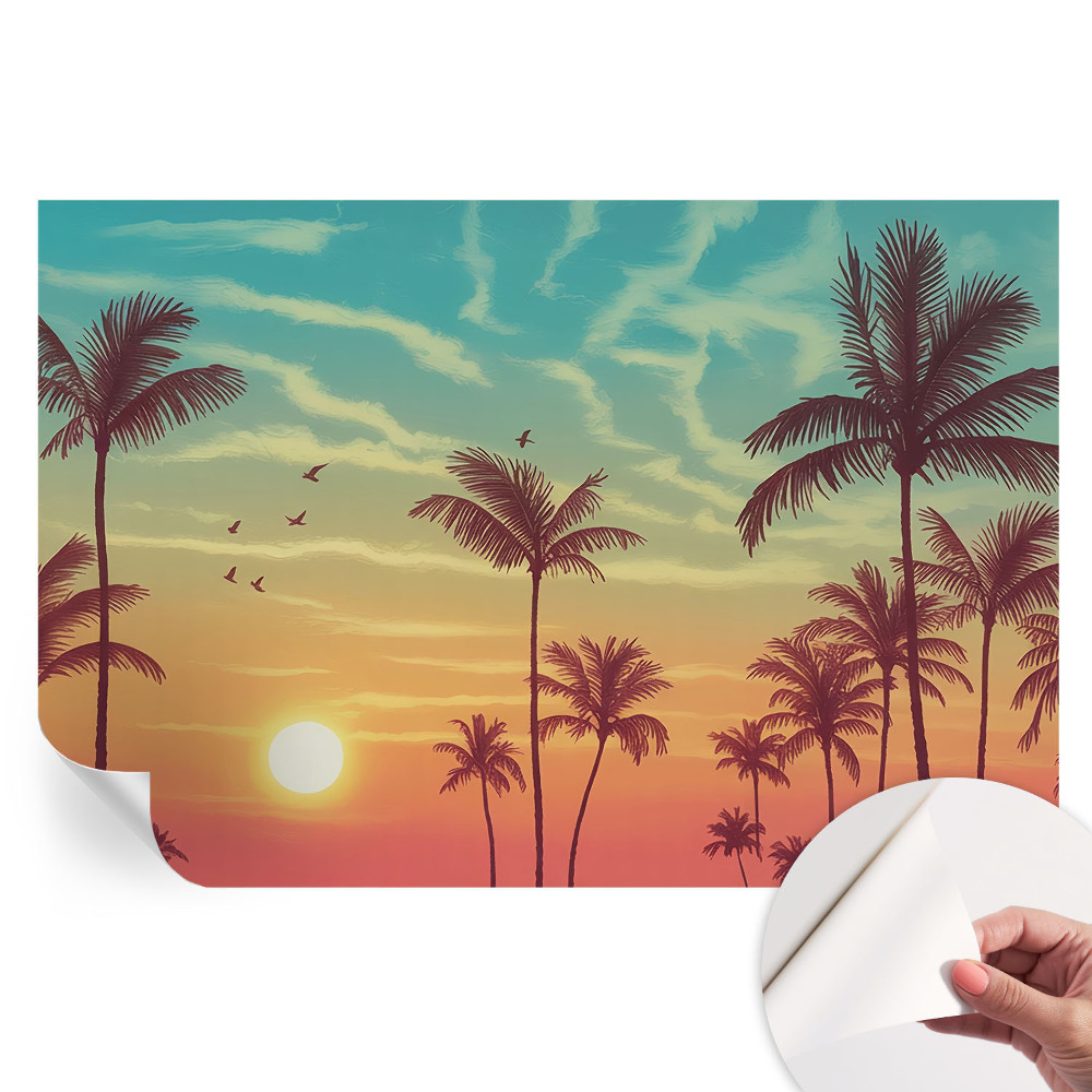 Samolepicí tapeta do obývacího pokoje Tropická krajina