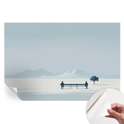 Moderní fototapeta do obývacího pokoje s motivem minimalistické krajiny