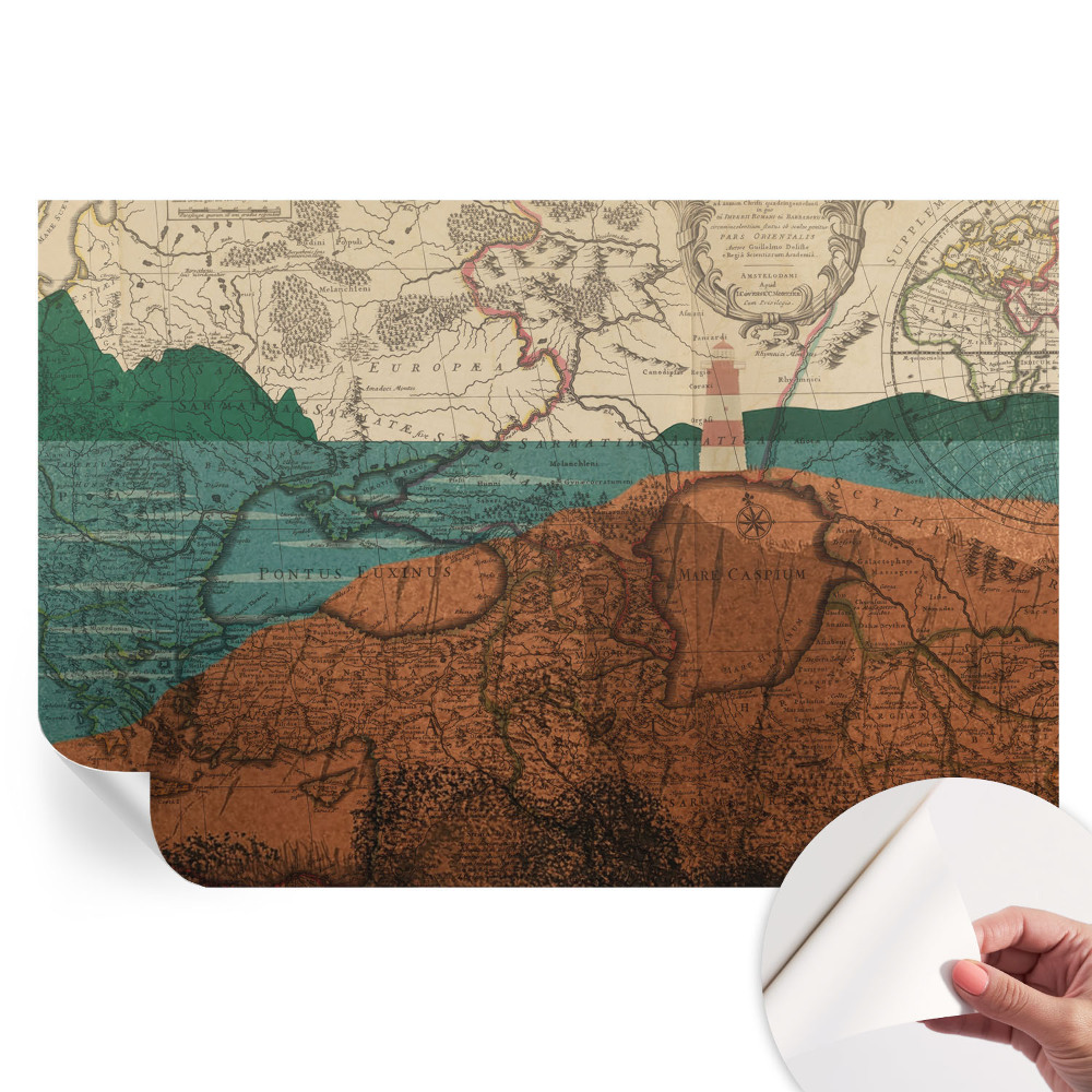 Samolepicí fotografická tapeta Historická mapa