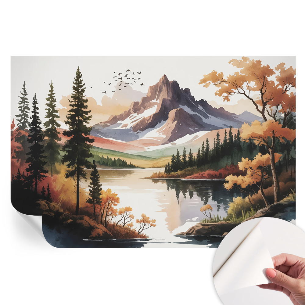 Moderní fototapeta do obývacího pokoje Horský podzim