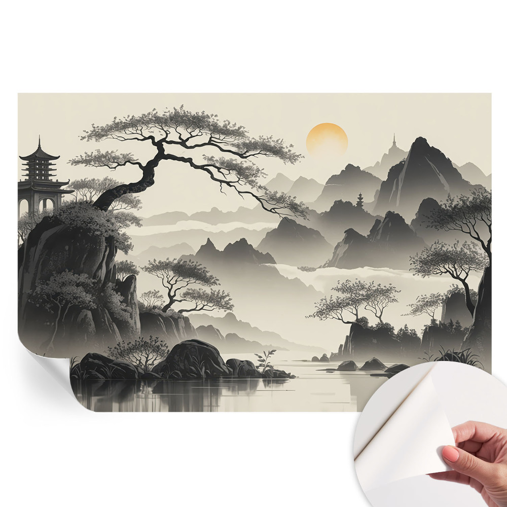 Samolepicí tapeta do obývacího pokoje Východní krajina