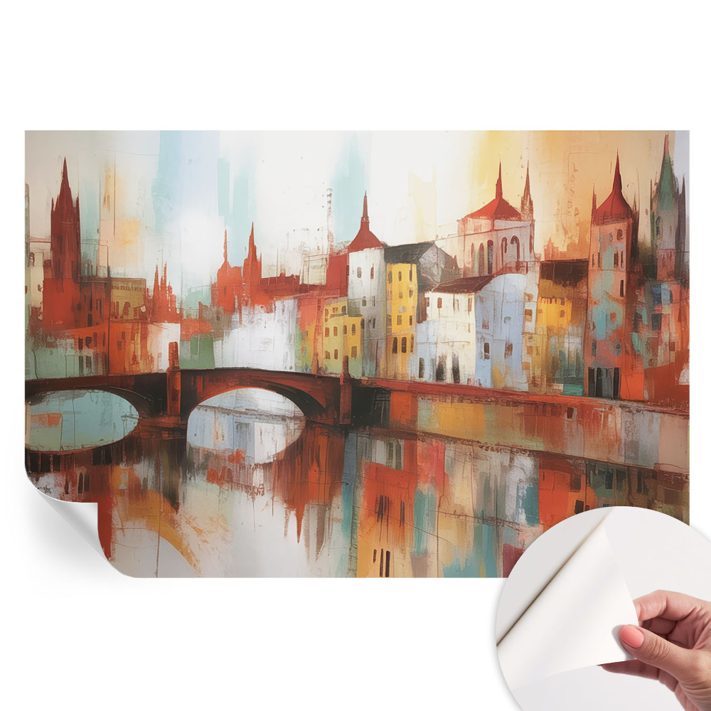 Samolepicí fototapeta na zeď do ložnice Městská krajina