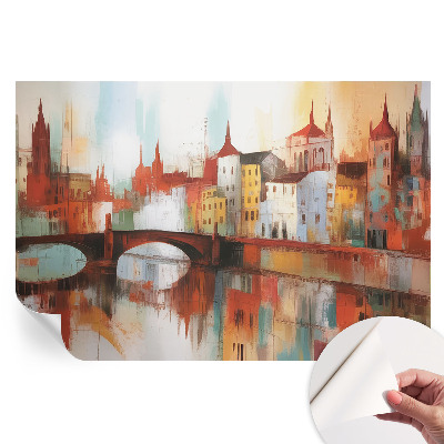 Samolepicí fototapeta na zeď do ložnice Městská krajina