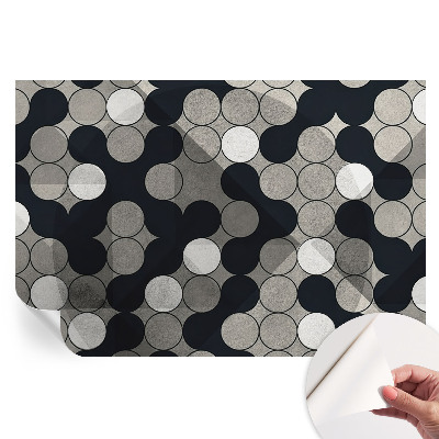 Samolepicí tapeta do obývacího pokoje s geometrickými kruhy