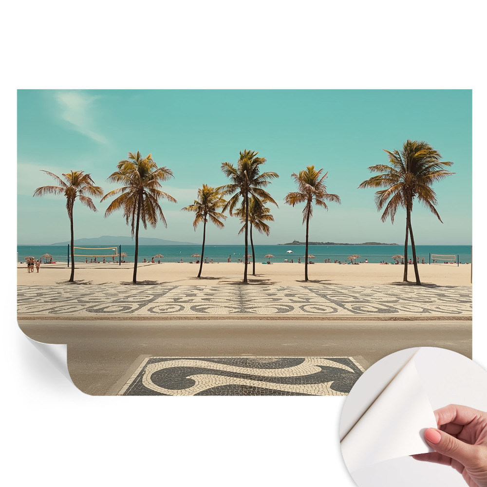 Moderní fototapeta do obývacího pokoje Pláž s palmami