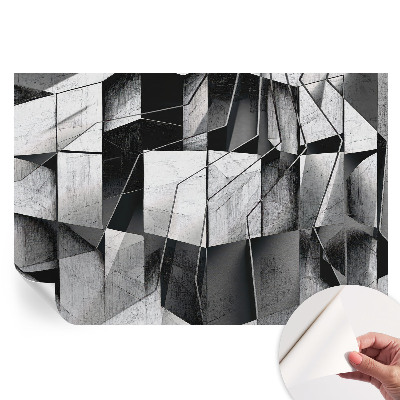 Moderní fototapeta na zeď s geometrickou abstrakcí do obývacího pokoje