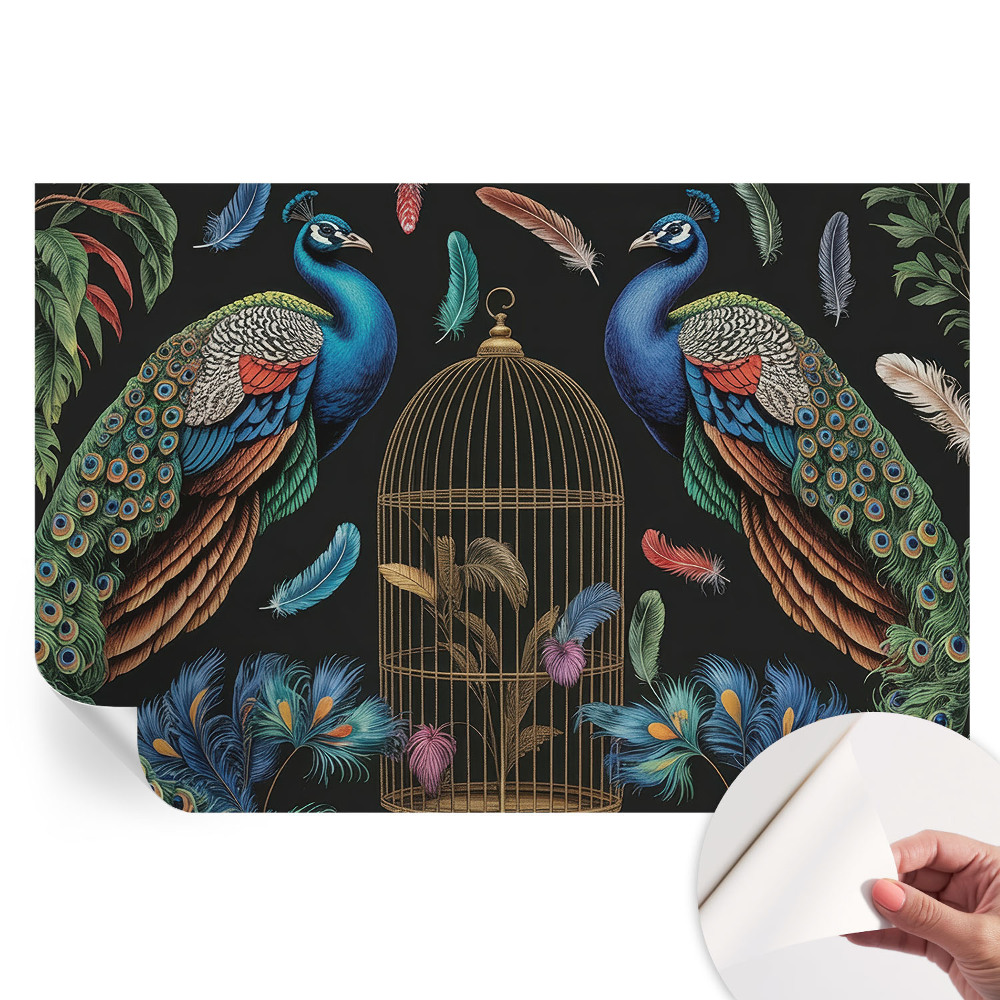 Samolepicí fotografická tapeta Exotické pávy