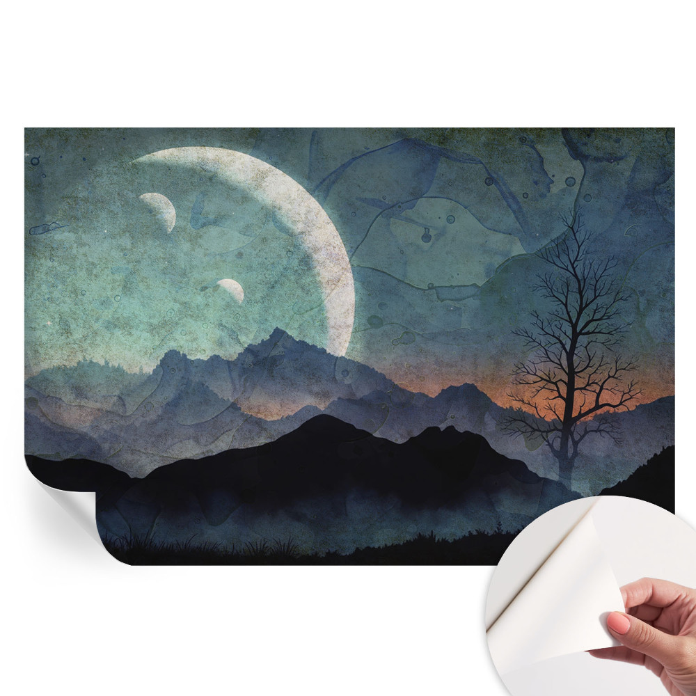 Moderní fototapeta do obývacího pokoje Noční krajina