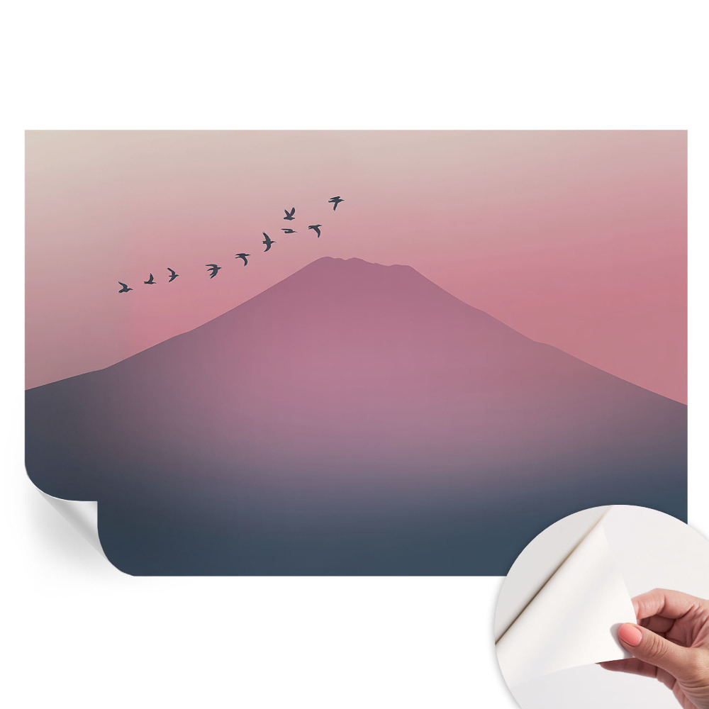 Samolepicí fototapeta do ložnice Horský západ