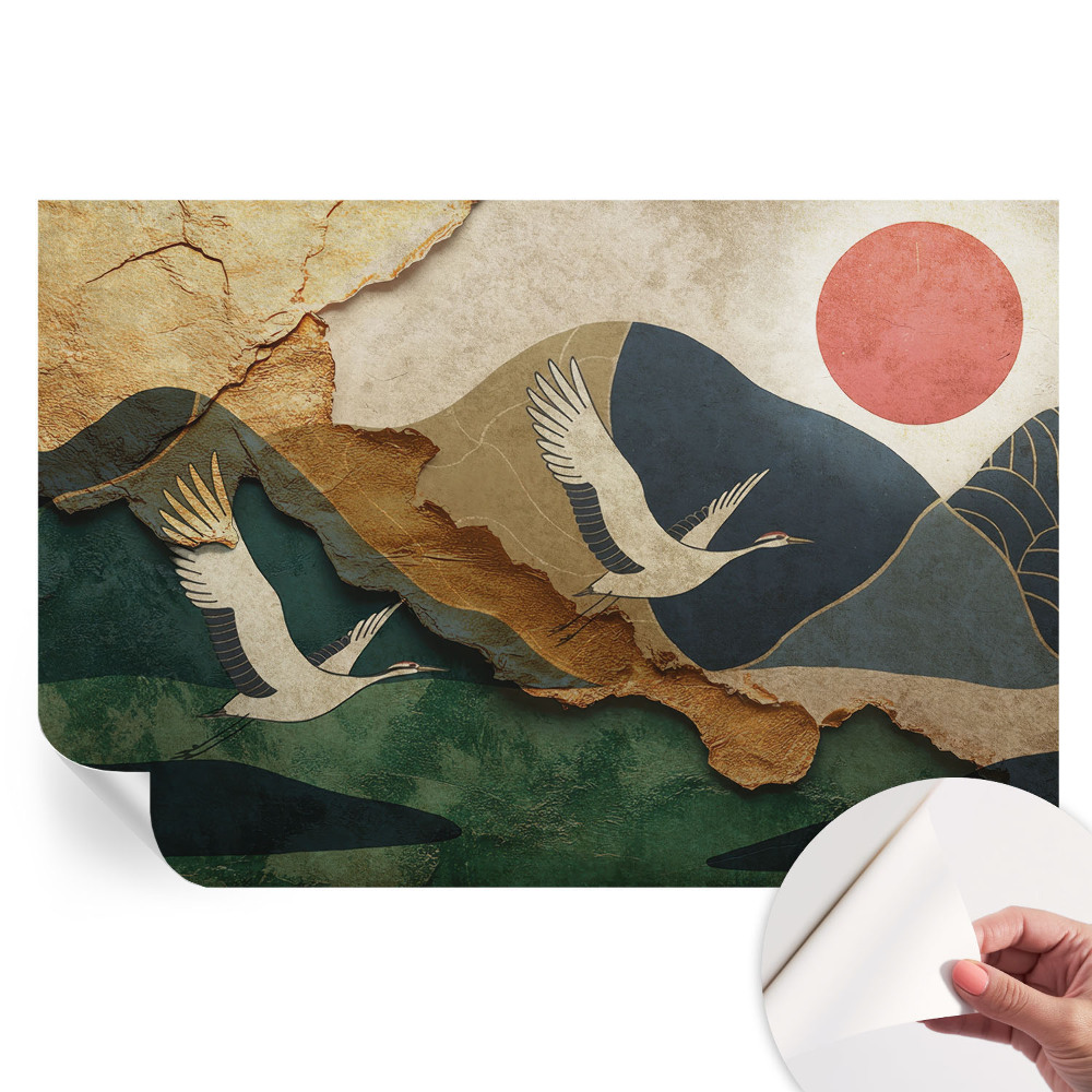 Samolepicí fototapeta Jeřábi Východu