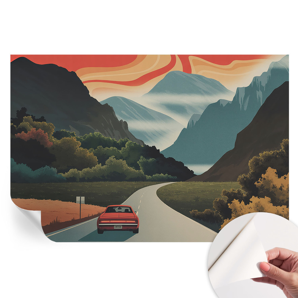 Moderní fototapeta do obývacího pokoje Horské dobrodružství