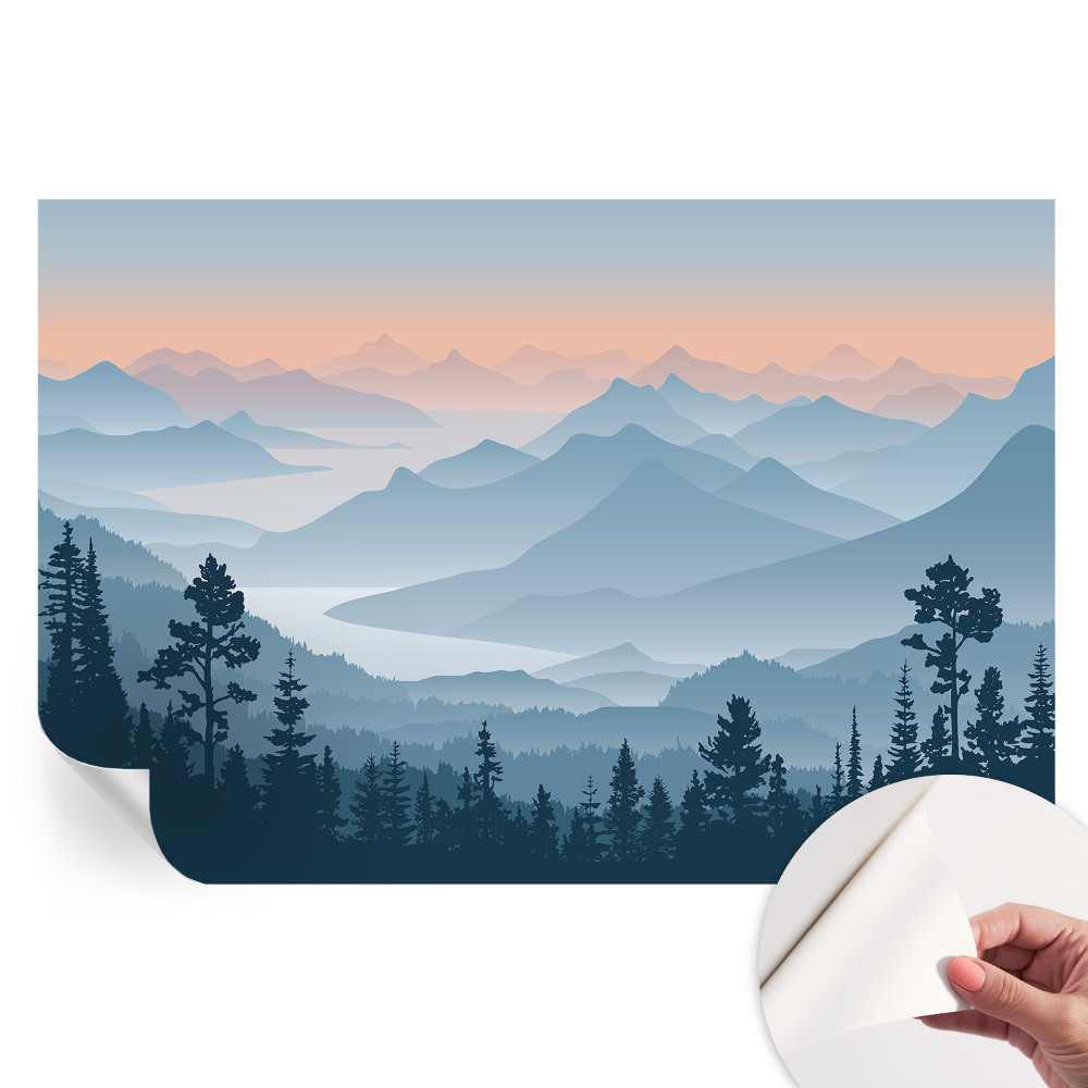 Samolepicí fototapeta do ložnice Horské panorama