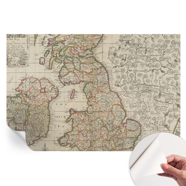 Samolepicí fotografická tapeta Starožitná mapa
